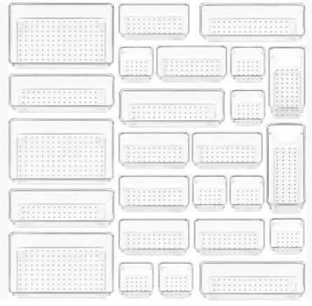 Plastic Drawer Dividers Set – Customizable Storage Bins (25 Pieces)